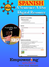 Load image into Gallery viewer, A Sentence A Day - SPANISH - Choose Gr K-2 (DIGITAL)