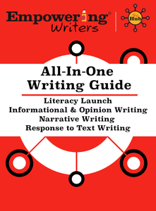 THE HUB - All In One Writing Guide (Choose your grade 2-8, get Narrative, Informational, Editing Revising and Argumentative guides - all under 1 cover!)