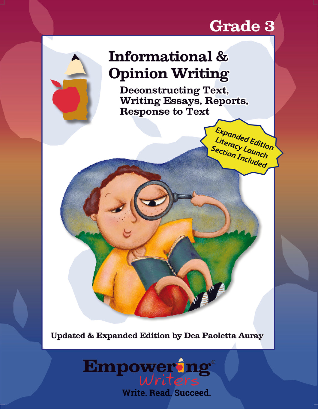 NEW! Grade 3 Informational & Opinion Writing Guide with Literacy Launch (printed) - Canada