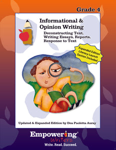 NEW! Grade 4  Informational & Opinion Writing Guide with Literacy Launch (printed) - Canada