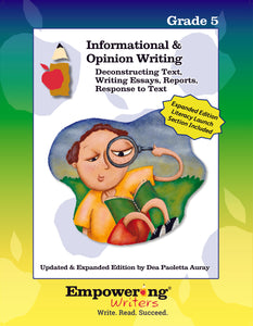 NEW! Grade 5 Informational & Opinion Writing Guide with Literacy Launch (printed) - Canada