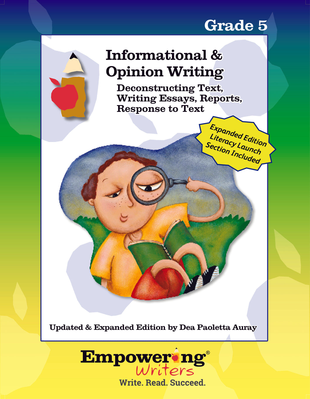 New! Grade 5 Informational & Opinion with Literacy Launch Writing Guide (printed) - U.S.