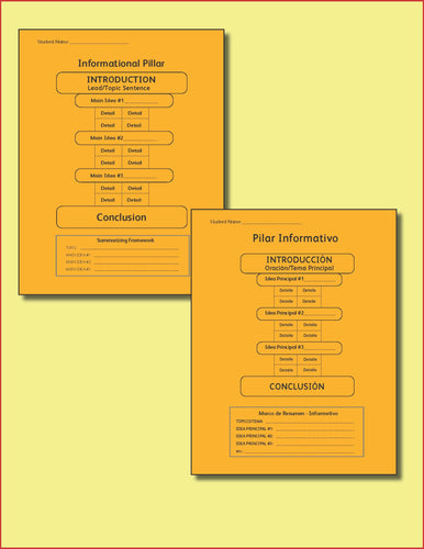 Informational Student Writing Folders (English or Spanish - Set of 25) - U.S.