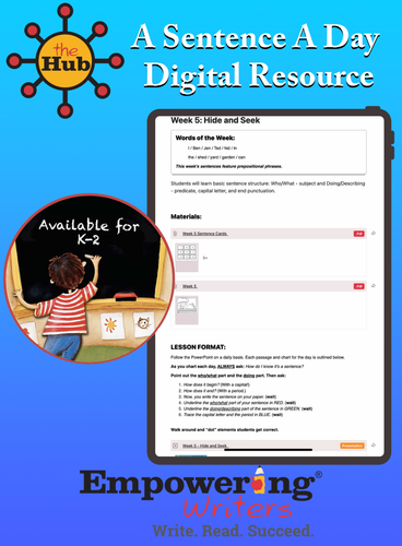 The HUB - A Sentence A Day - ENGLISH - Choose Gr K-2 (DIGITAL)