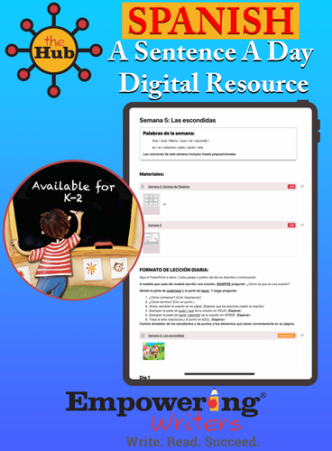 The HUB - A Sentence A Day - SPANISH - Choose Gr K-2 (DIGITAL)