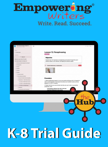 the Hub - Trial Guide Sampler Grades K-8 English or K-5 Spanish (DIGITAL)
