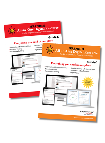 Gr. K-1 All In One Writing Resource - SPANISH (DIGITAL)