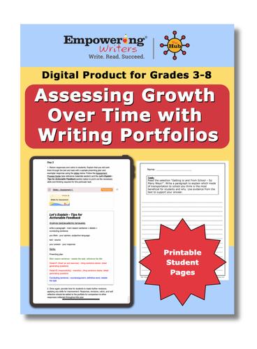 Assessing Growth Over Time with Writing Portfolios - Gr. 3-8 (DIGITAL)